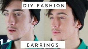 'diy dangle fashion earrings  | men\'s fashion'