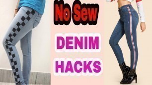 'Reuse Your Old Jeans/Shein Inspired/Old Jeans/Convert/Recycle/Revamp/Fashion DIY Hacks#StyleRecreate'