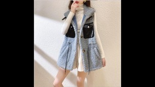 '2020 Female vest coat autumn winter new imitation lamb wool student fashion casual stand collar'
