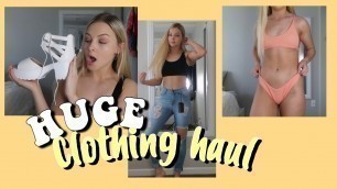 'HUGE CLOTHING HAUL!! | swimsuits, activewear, jeans, etc'