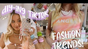 'DIY-ing Popular TikTok Fashion Trends | Ella Elbells'