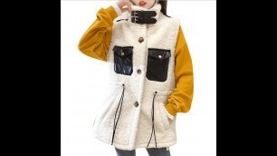 'Cotton vest female 2020 autumn winter new imitation lamb wool student fashion casual stand collar'