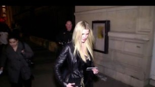 'Lara Stone comes out of the 2016 Givenchy fashion show in Paris'