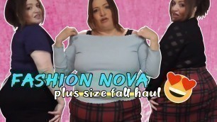 'Fashion Nova plus size fall haul | trendy cute outfits | get your discount code'