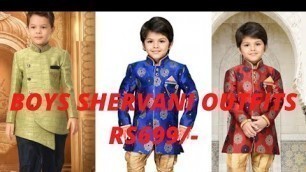 'Stylish kids Shervani Designs | Little boys wedding party wear dress | Micki fashion'