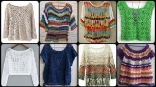 'Crochet Sleeveless/Short Sleeves and full sleeve Tops/Women Fashion dresses'