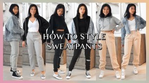 'How To Style Sweatpants with My Favorite Basics | Cozy Streetwear Lookbook'