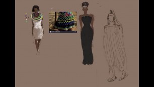 '“Illustrations of fashion  design  collections inspired by .African Art” for project week (2)'