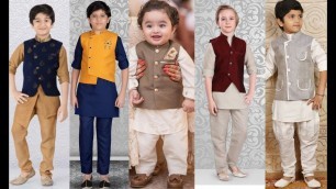 'Boys Latest Kurta Pajama With Waistcoat | Kids Trendy Eid Festive Kurta Pajama Designs 2020'