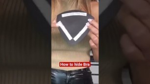 'How to hide bra strap in off shoulder tops. Lingerie Fashion Hacks. Lingerie hacks'