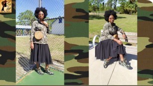 'STYLING CAMO JACKET with a SKIRT/FAB CHIC MODEST FASHION'